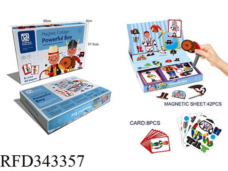 PUZZLE BOY DRESSUP THREE-DIMENSIONAL MAGNETIC BOOK