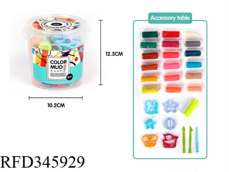 MEDIUM BIG BUCKET OF COLORED MUD