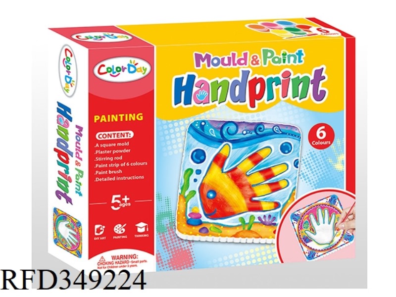 DIY PAINTED HANDPRINT PLASTER SET