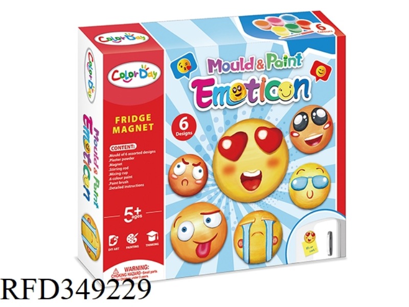 DIY PLASTER PAINTED TOY REFRIGERATOR MAGNET-EXPRESSION