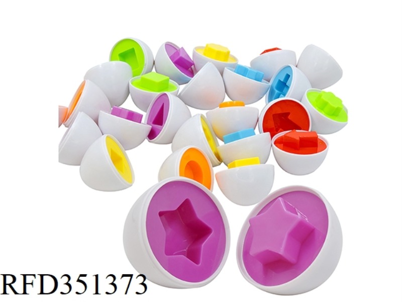SHAPE MATCHING EGGS (A BAG OF 12)