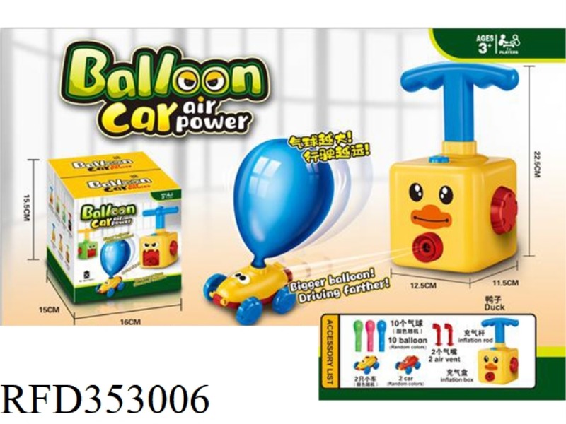 DUCK AERODYNAMIC BALLOON CAR