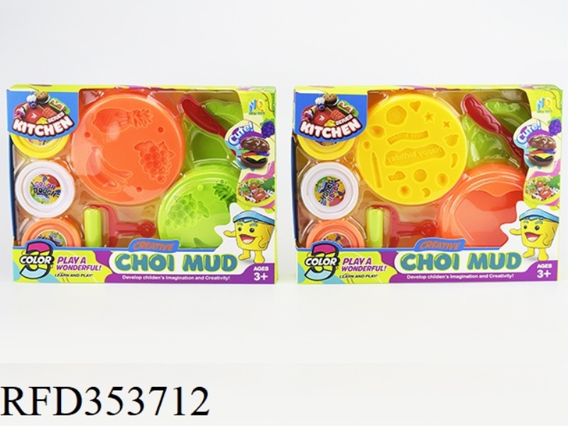 2 COLOR CLAY FRUIT CAKE SETS