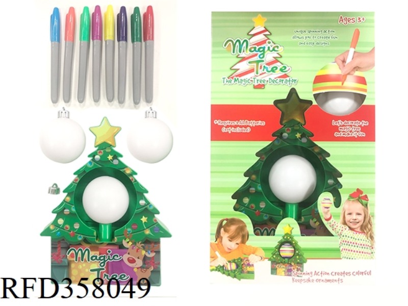 DIY LIGHT AND MUSIC PAINTED CHRISTMAS TREE BALLS (WITH 8 CRAYONS)