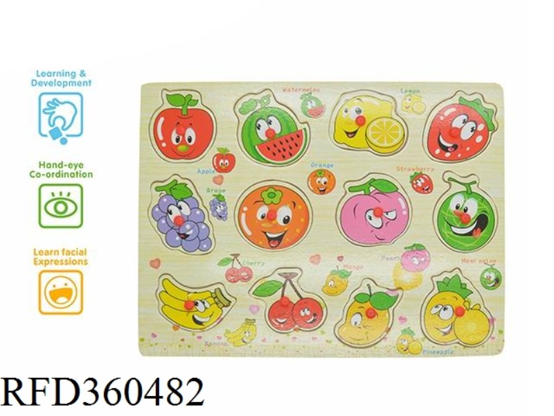 CARTOON FRUIT LEARNING BOARD (PLASTIC NAIL)