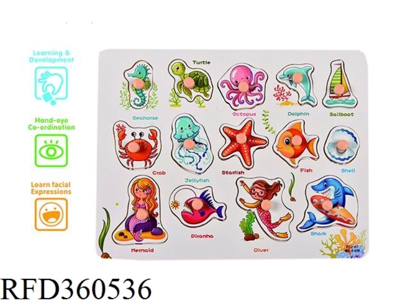 MARINE ANIMAL COGNITION HANDGRASP PUZZLE (PLASTIC TACKS)