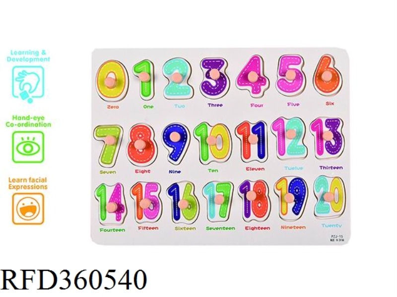 0-20 DIGITAL COGNITION HANDHELD PUZZLES (PLASTIC TAILS)