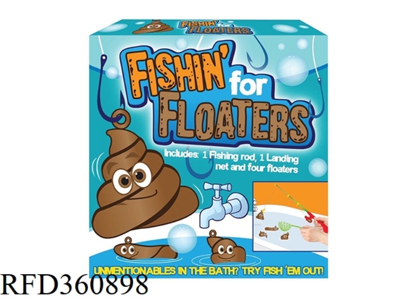 FLOATING FISHING GAME FISHING SHIT BATHROOM GAME TRICKY TOY