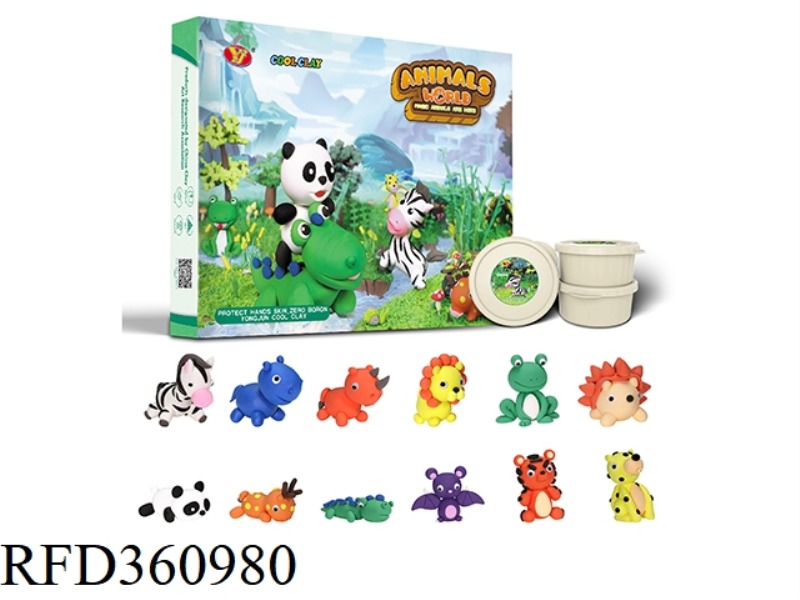 COOL MUD - ANIMAL WORLD THEME 12PCS