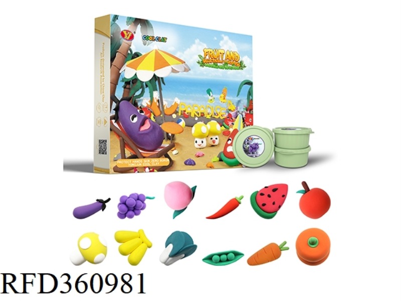 COOL MUD - FRUIT AND VEGETABLE THEME 12PCS