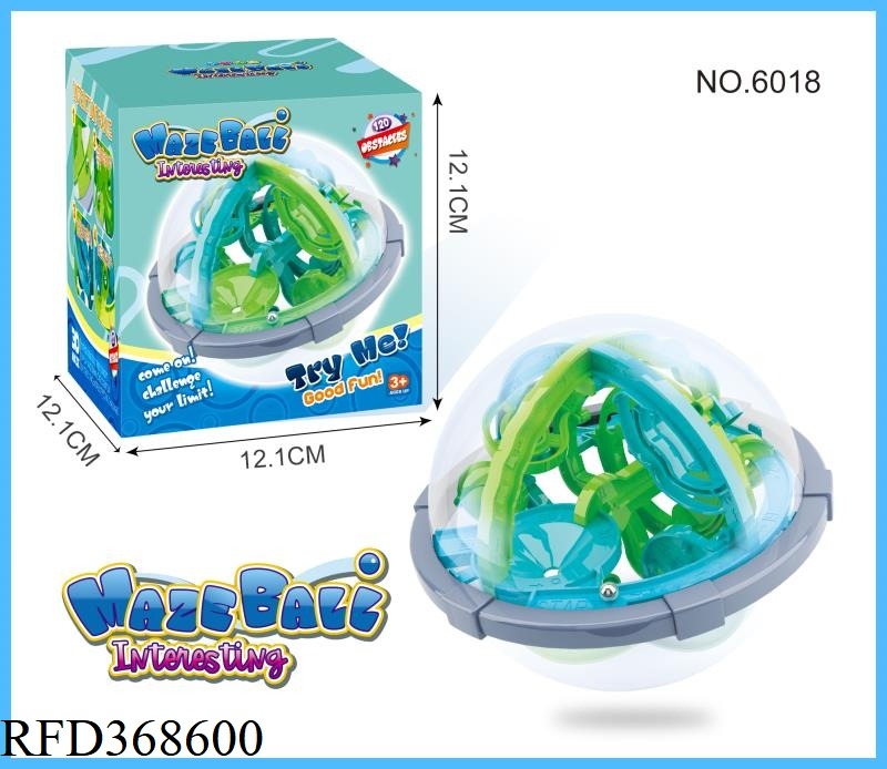 3D PUZZLE MAZE BALL 120 LEVELS