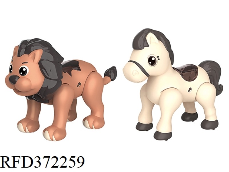 ANIMAL BUILDING 2IN1-LION & HORSE