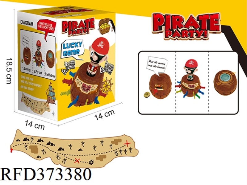 CRUCIAL PIRATE BARREL (WITH 24 SWORDS) WITH DEPOSIT FUNCTION