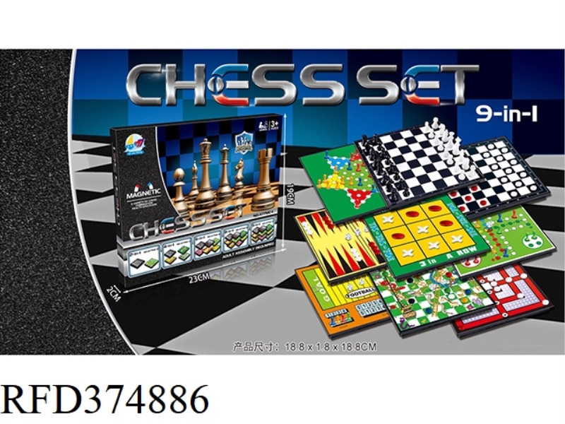 MAGNETIC CHESS NINE IN ONE