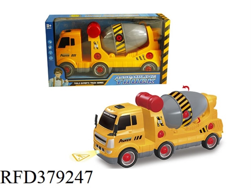 PUZZLE DISASSEMBLY AND ASSEMBLY PROJECTION ENGINEERING MIXER TRUCK