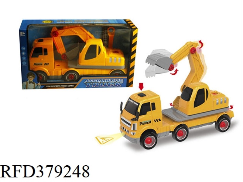 PUZZLE DISASSEMBLY AND ASSEMBLY PROJECTION ENGINEERING EXCAVATOR