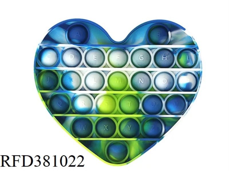 KEYS WITH LETTERS (HEART-SHAPED CAMOUFLAGE) 58G