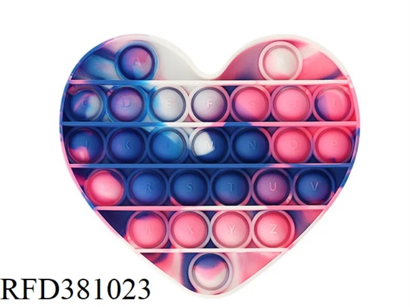 KEYS WITH LETTERS (HEART-SHAPED CAMOUFLAGE) 58G