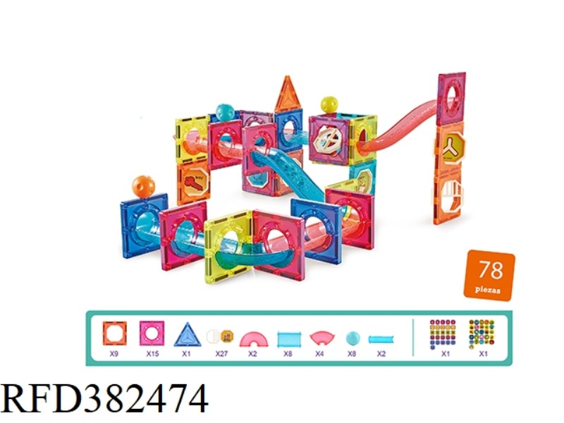 COLOR WINDOW MAGNETIC PLATE 78PCS