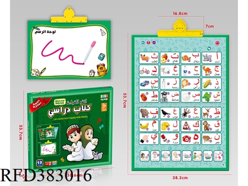 13-IN-1 ARABIC AUDIO WALL CHART POINT READING LEARNING MACHINE