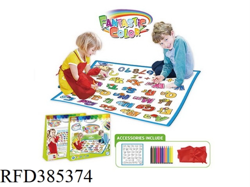 LARGE GRAFFITI CANVAS + APRON (ENGLISH ALPHABET FRUIT)