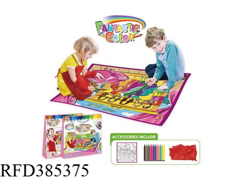 LARGE GRAFFITI CANVAS + APRON (BARBIE BALL)