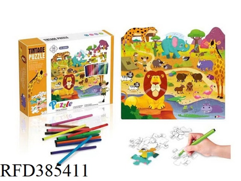 CHILDREN'S PAINTED ANIMAL LEARNING CARDS