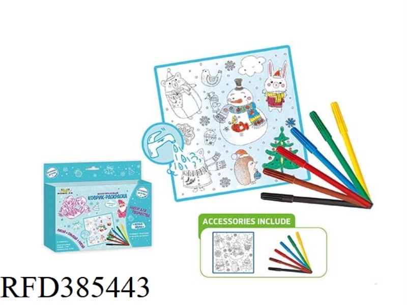 RUSSIAN COLOR CANVAS [CHRISTMAS SNOWMAN]