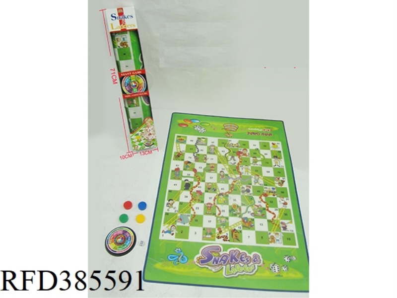 ENGLISH LARGE TURNTABLE FLOOR MAT SNAKE CHESS
