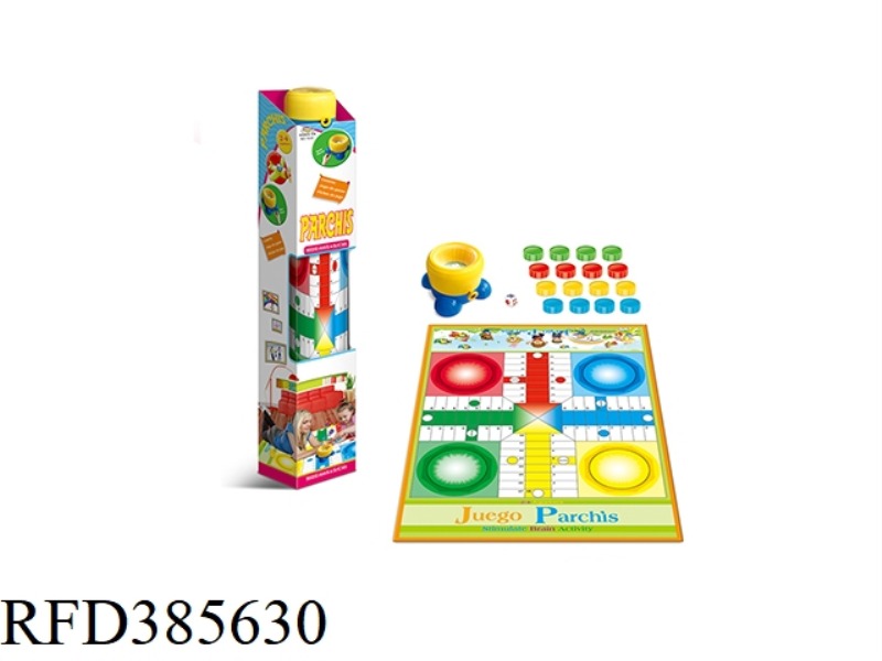 MEDIUM-SIZED TUBE-PACKED DICE CLOCK FLYING CHESS