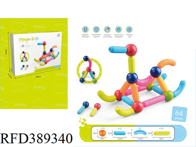 DIY MAGNETIC BAR 64PCS