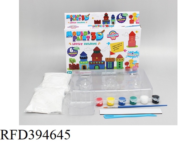 DIY PLASTER PAINTED TOY-CASTLE