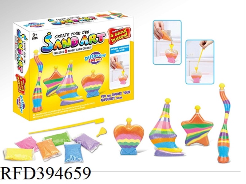 DIY COLORED SAND TOYS (4 BOTTLES)