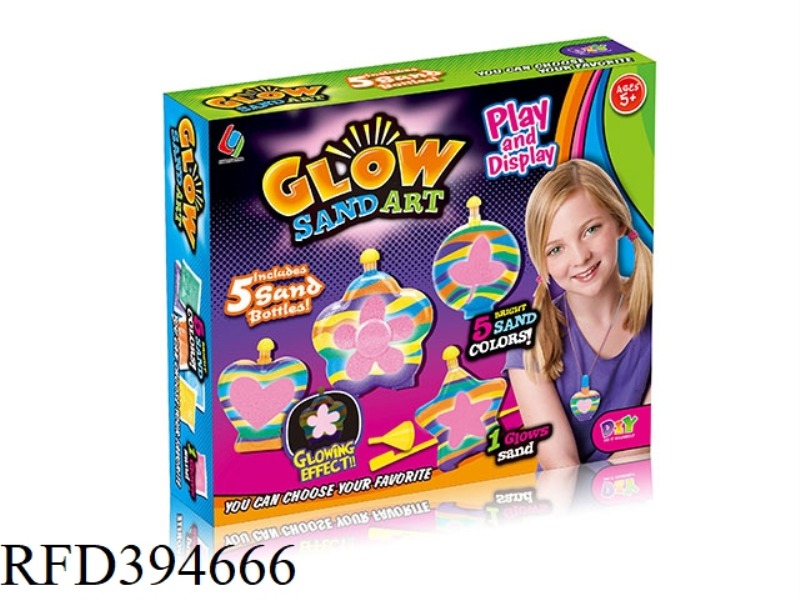 DIY COLORED SAND TOYS (5 BOTTLES OF LUMINOUS)