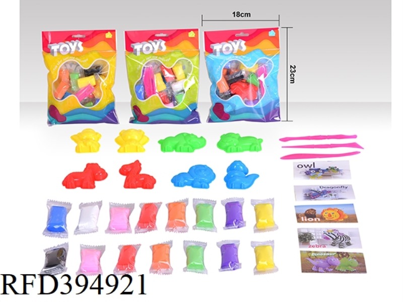 COLOR BAG LIGHT CLAY (RANDOM 15 CLAYS + RANDOM 2 IMPRESSIONS + 3 TOOLS + RANDOM MANUAL)