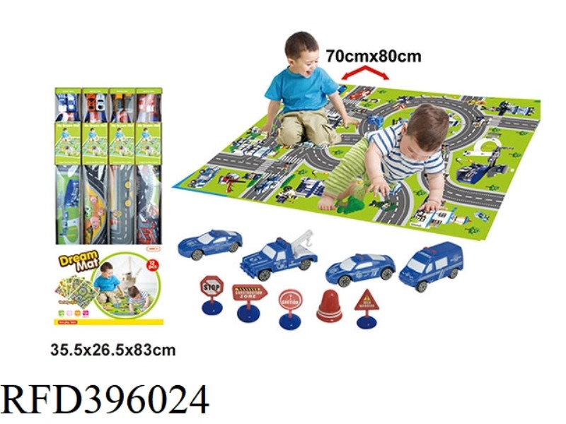 POLICE TRAFFIC CARPET MAP (12PCS)