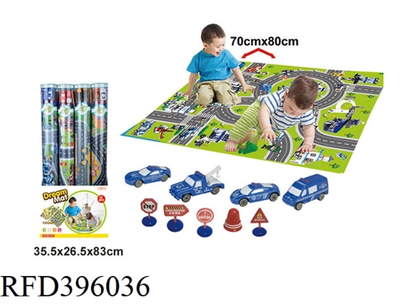 POLICE TRAFFIC CARPET MAP (12PCS)