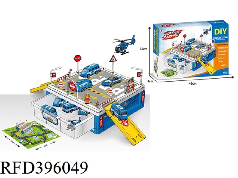 3D POLICE STORAGE BOX CARPET SCENE