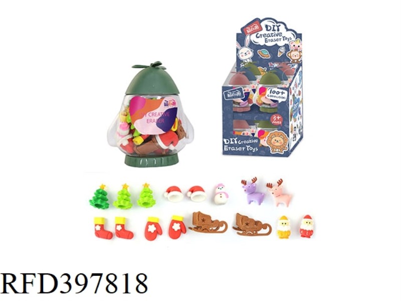 DIY CREATIVE ERASER CHRISTMAS SET 12PCS