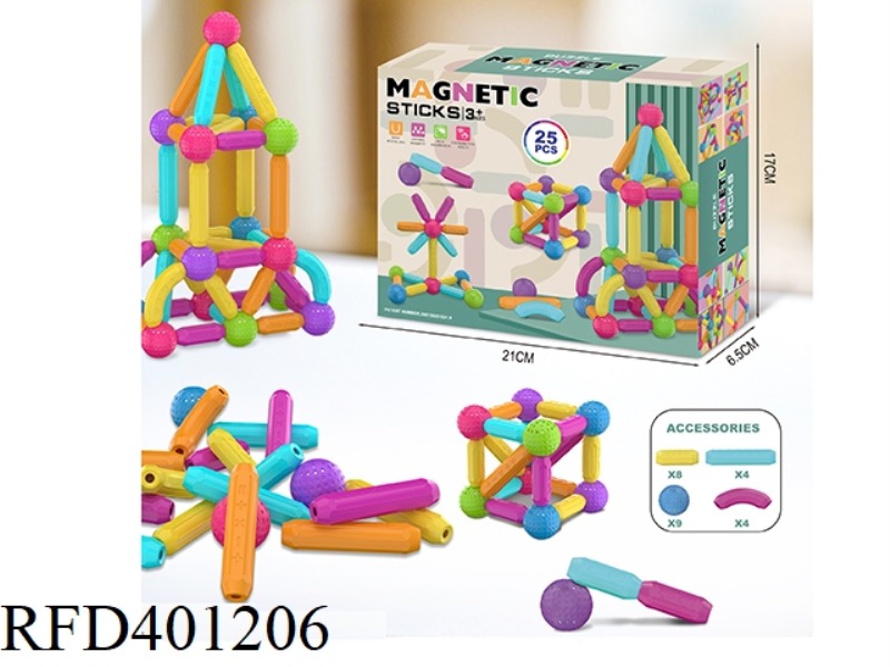 VARIETY MAGNETIC ROD 25PCS