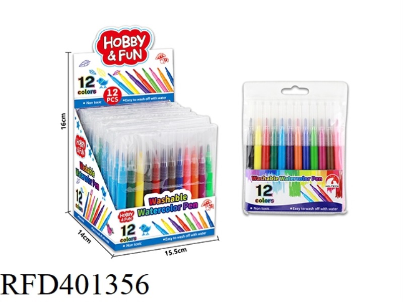 ENGLISH WITH INKJET WATERCOLOR PEN 12PCS