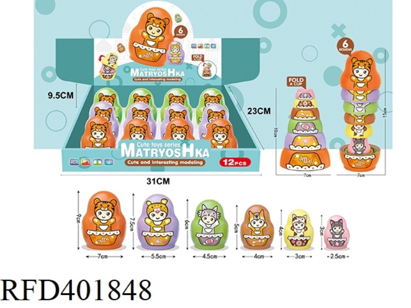 ASSEMBLED MATRYOSHKA 6 LAYERS 12PCS