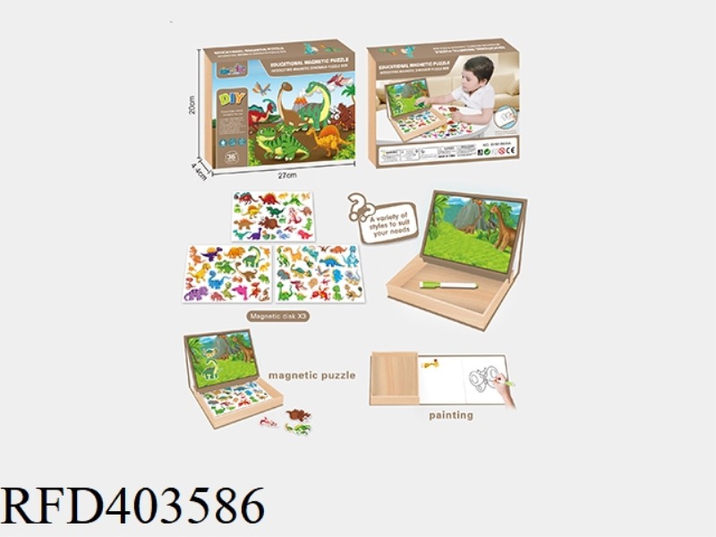 PUZZLE MAGNETIC PUZZLE (DINOSAUR PARADISE THEME)