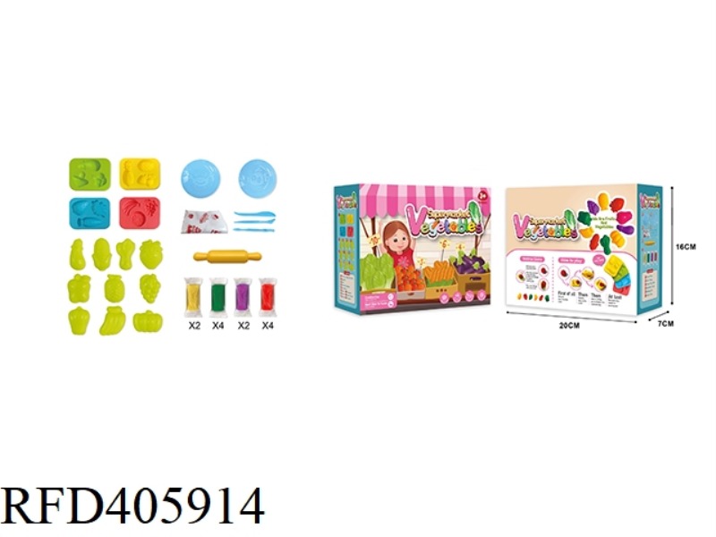 COLOR MUD FRUITS AND VEGETABLES