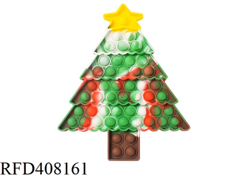RODENT PIONEER LARGE RED, GREEN AND WHITE CHRISTMAS TREE