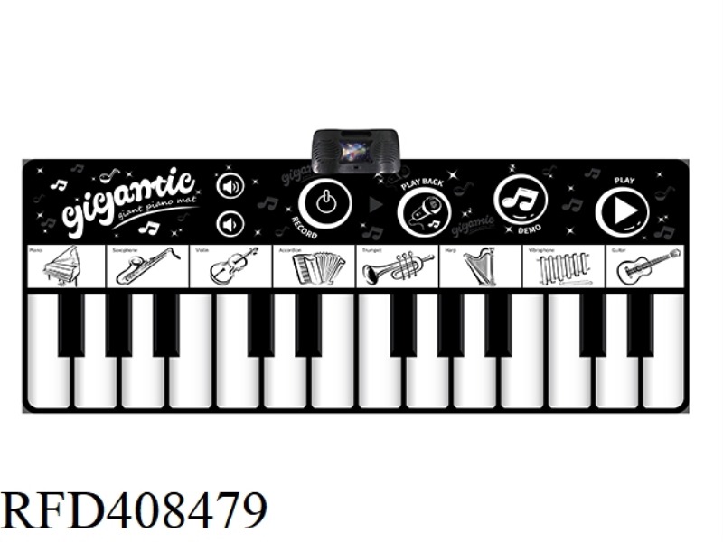 24-KEY ELECTRONIC PIANO DANCING MAT (BLACK AND WHITE)