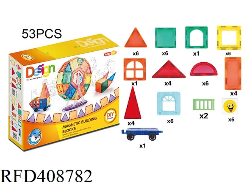 EARLY EDUCATION COLOR WINDOW MAGNETIC SHEET (53PCS)