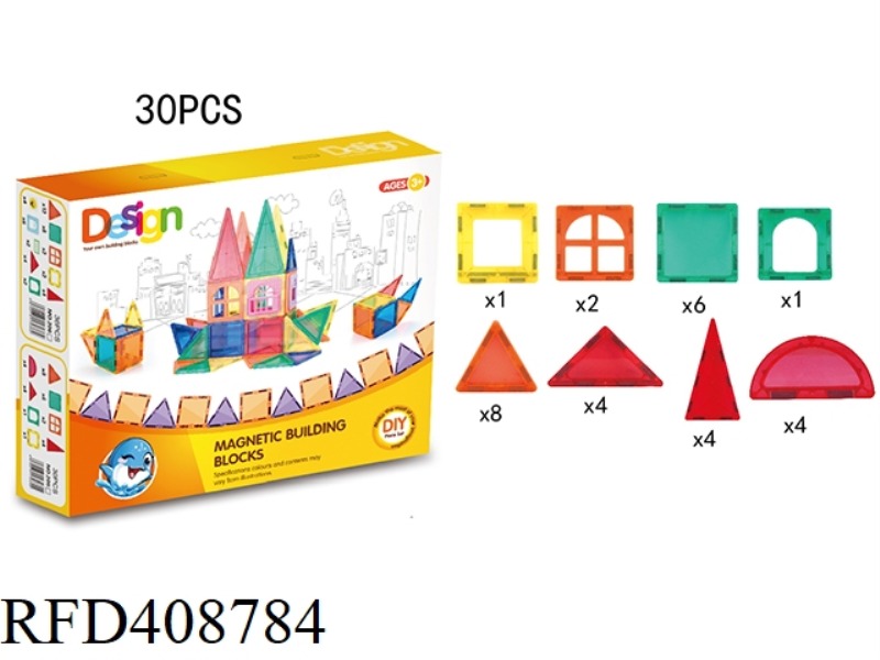 EARLY EDUCATION COLOR WINDOW MAGNETIC SHEET (30PCS)