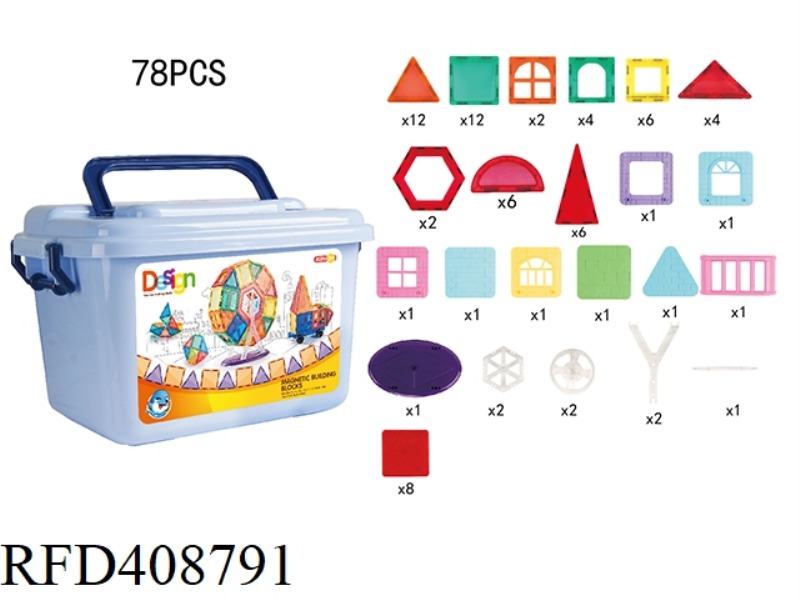 EARLY EDUCATION COLOR WINDOW MAGNETIC SHEET (78PCS)