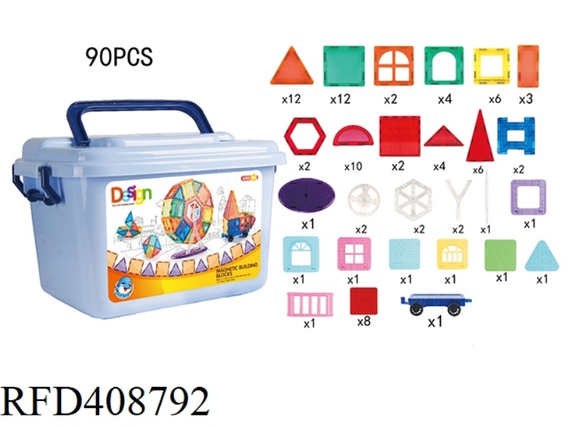 EARLY EDUCATION COLOR WINDOW MAGNETIC SHEET (90PCS)